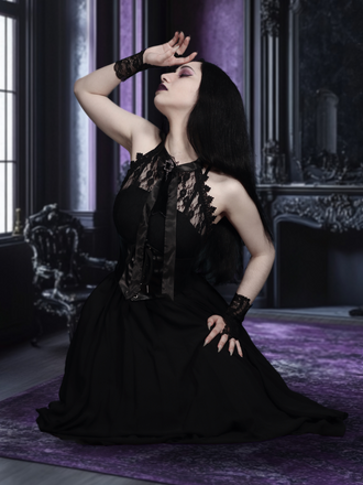 Halloween Gothic Steampunk Lace Dress