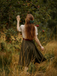 Khaki 1950s Snow White Style Button Dress