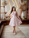 Pink 1950s Floral V-Neck Dress