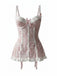 1960s Corset Lace Patchwork Slip Sleepwear