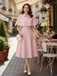 1950s Solid Lapel Capelet Dress