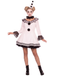 4PCS Black & White 1960s Pierrot Clown Lace Ruffle Cosplay Dress