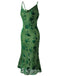 Green 1930s Floral Vintage Dress