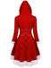 1950s Furry Patchwork Solid Lace-up Dress