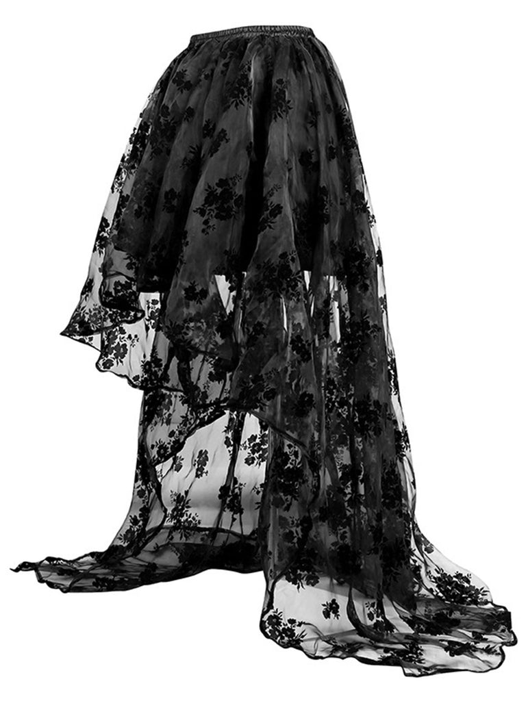 Black Halloween Steampunk Hilo Skirt