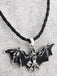 Black Retro Halloween Bat Necklace