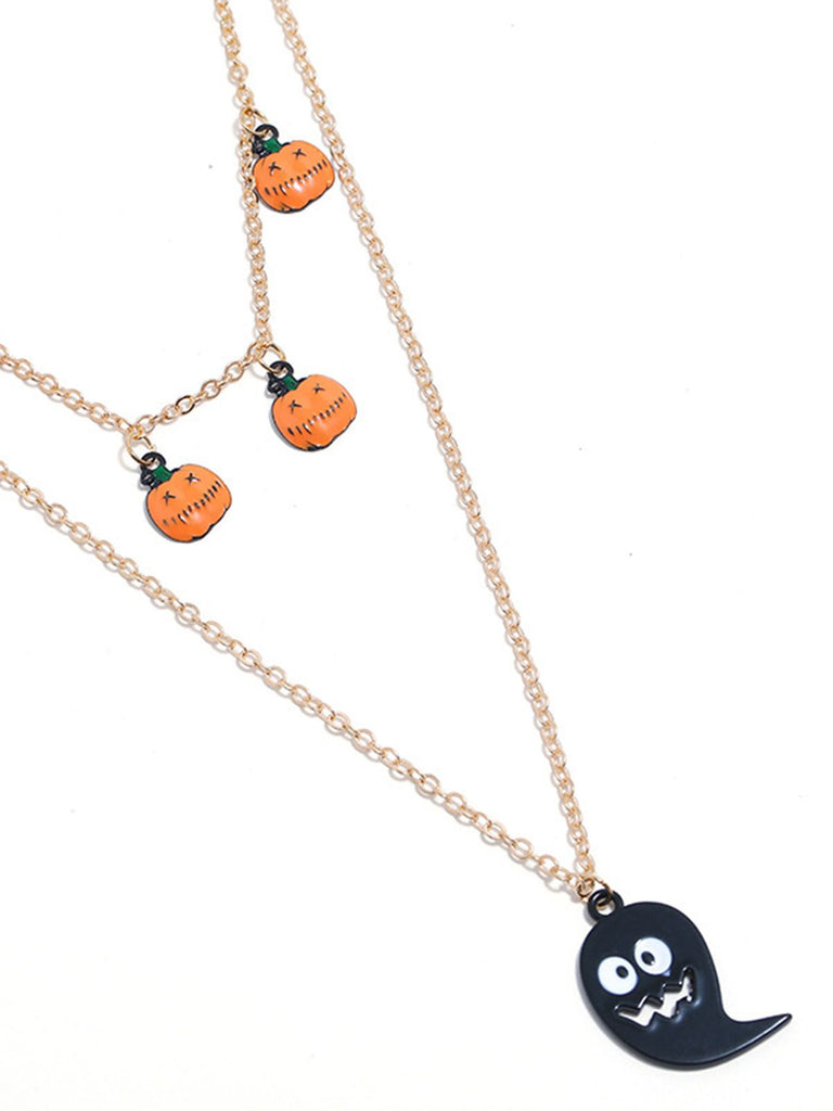 Retro Halloween Pumpkin Necklace