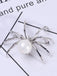 Retro Halloween Spider Pearl Brooch