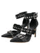 Retro Lace-up Button Décor Pointed Shoes