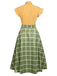 2PCS 1950s Bow Plaid Blouse & Skirt