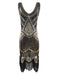 [US Warehouse] Gold 1920s Sequined Flapper Dress