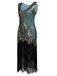 1920s Beaded Fringed Dress, classic 1920s style elegant retro fashion - Image 6