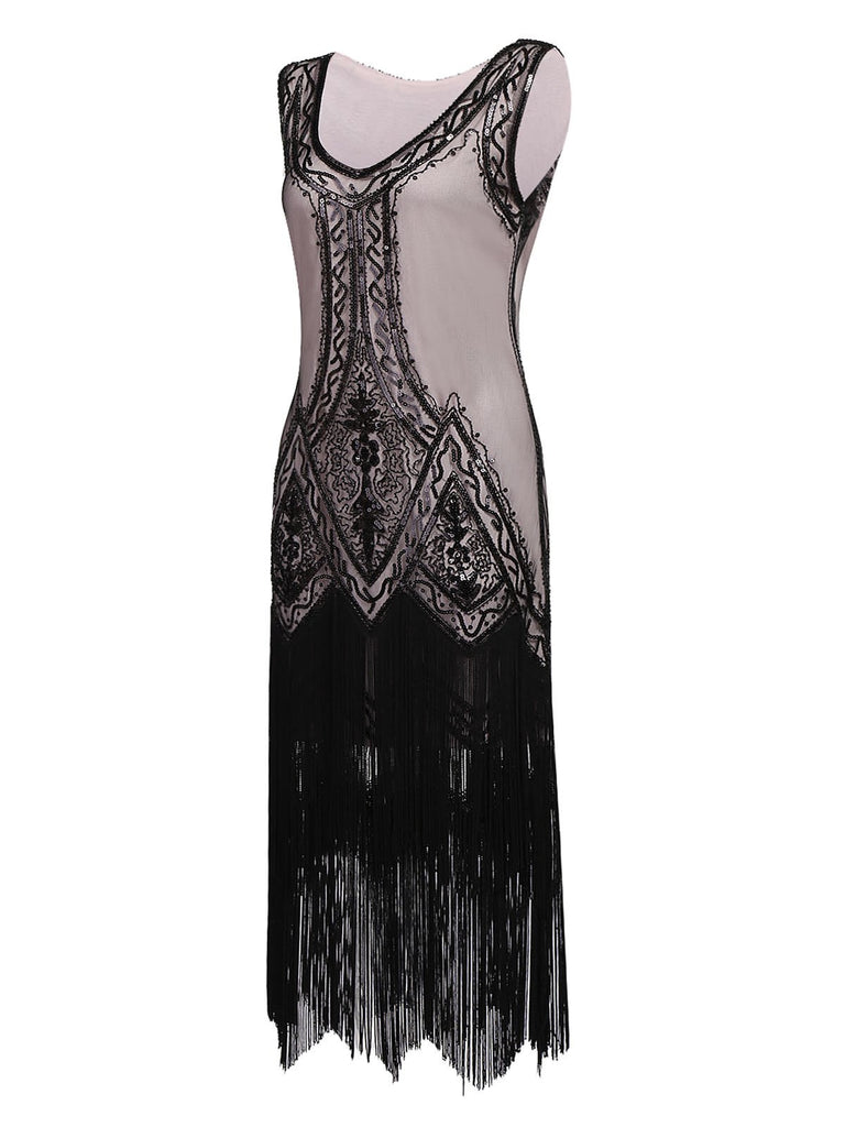 1920s Beaded Fringed Flapper Dress: timeless style reimagined