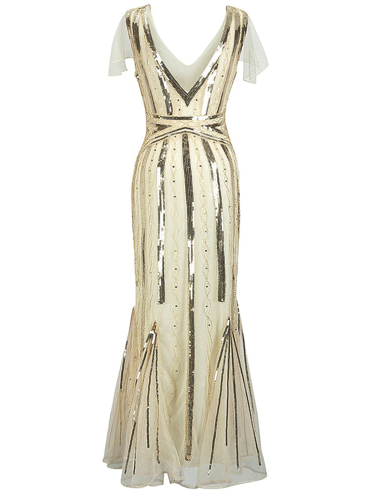 1920s Cap Sleeve Sequined Embellished Dress: timeless style reimagined