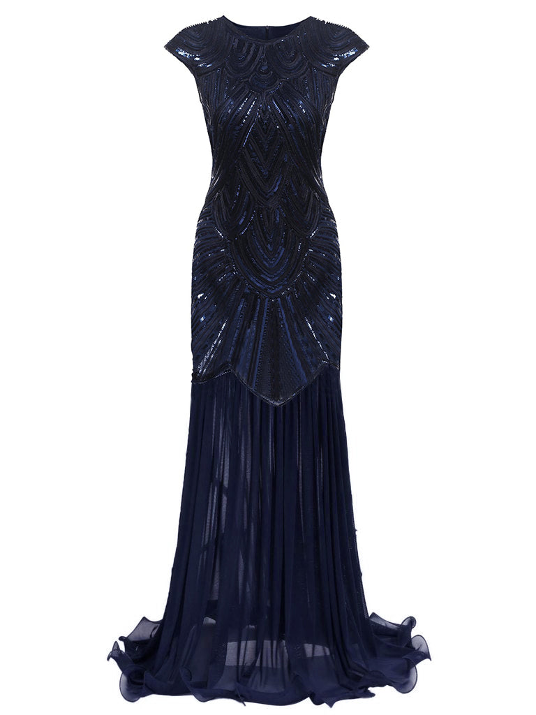 1920s Embroidery Sequin Maxi Dress: timeless style reimagined