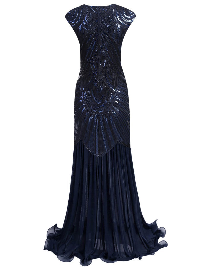 1920s Embroidery Sequin Maxi Dress: timeless style reimagined