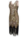 1920s Floral Beaded Flapper Dress, classic 1920s style elegant retro fashion - Image 6