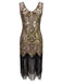 1920s Floral Beaded Flapper Dress, classic 1920s style elegant retro fashion - Image 7