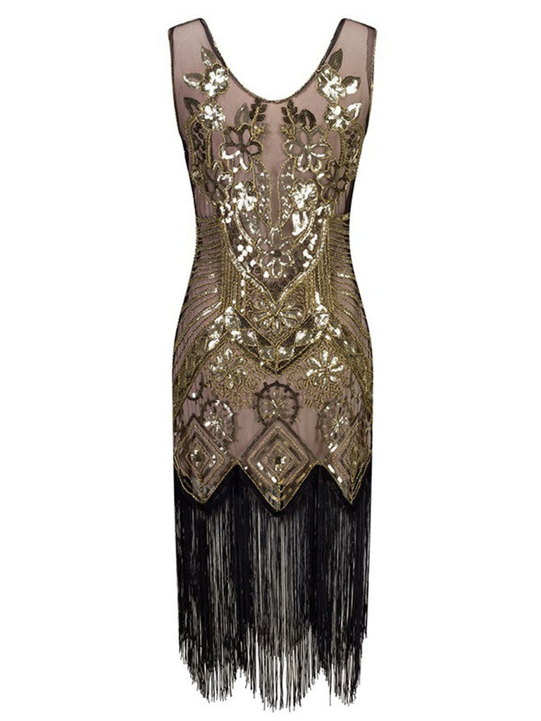 1920s Floral Beaded Flapper Dress: timeless style reimagined
