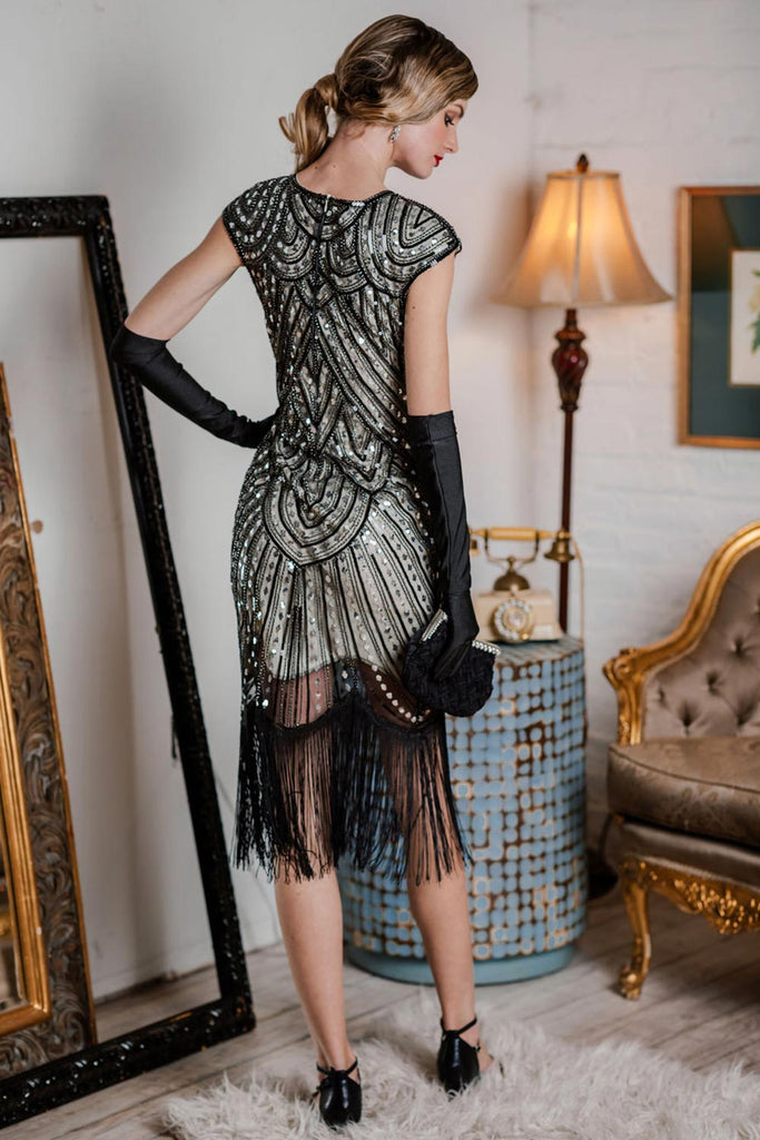 gatsby dress modern [US Warehouse] 1920s Fringed Flapper Gatsby Dress