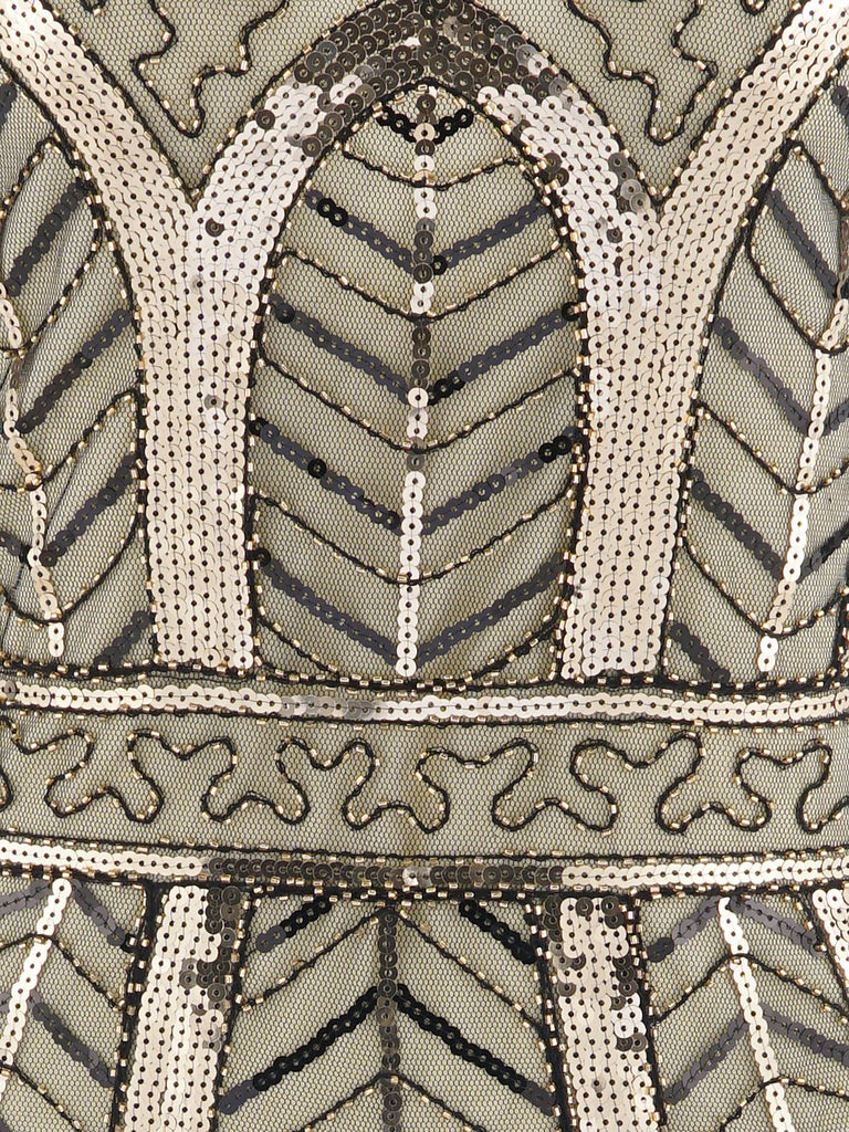1920s Leaves Sequined Tassel Dress: timeless style reimagined