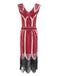 1920s Leaves Sequined Tassel Dress, classic 1920s style elegant retro fashion - Image 17
