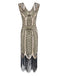 1920s Leaves Sequined Tassel Dress — vintage elegance for the modern woman