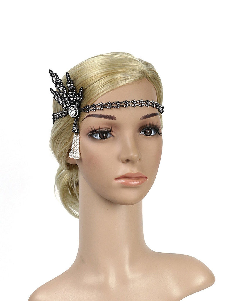 This 1920s Pearl Rhinestone Headband whispers 1920s secrets to those who notice