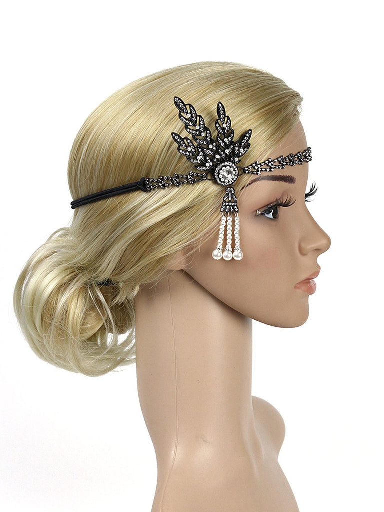 1920s Pearl Rhinestone Headband — 1920s style that transcends decades