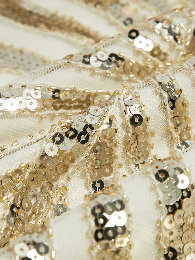 1920s Sequin Art Deco Maxi Dress — a 1920s silhouette that turns sidewalks into runways