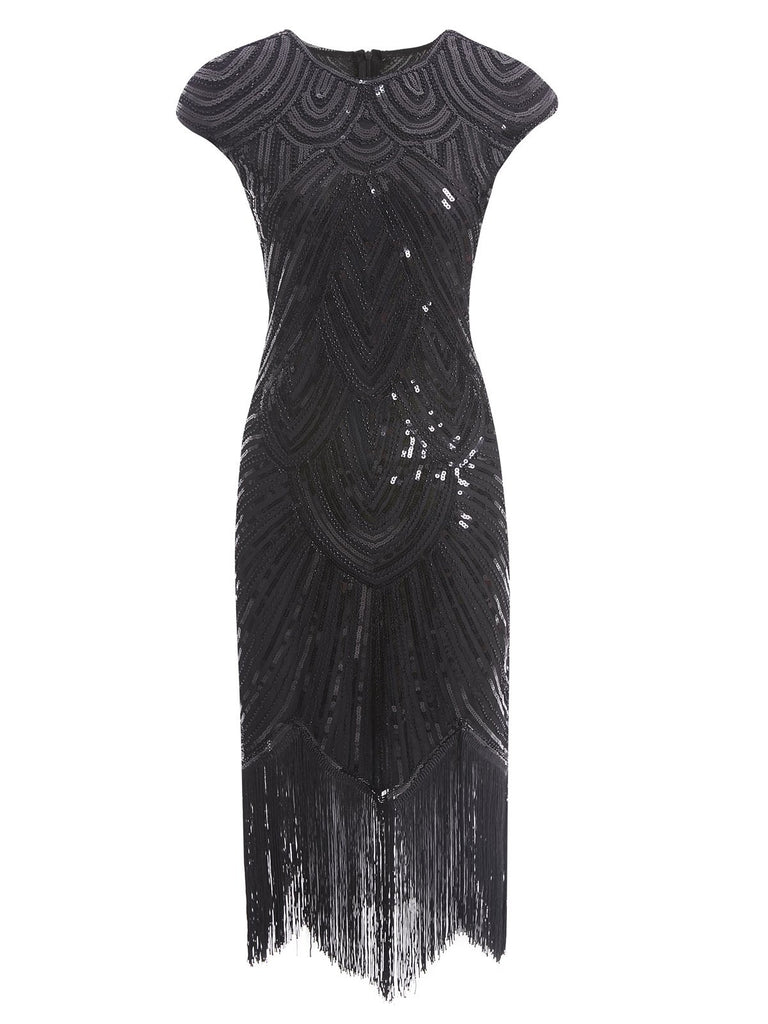 1920s Sequin Beaded Fringed Dress: timeless style reimagined