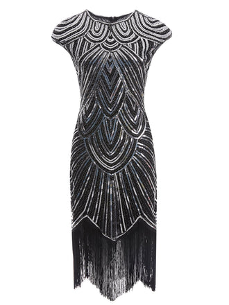1920s Sequin Beaded Fringed Dress: timeless style reimagined