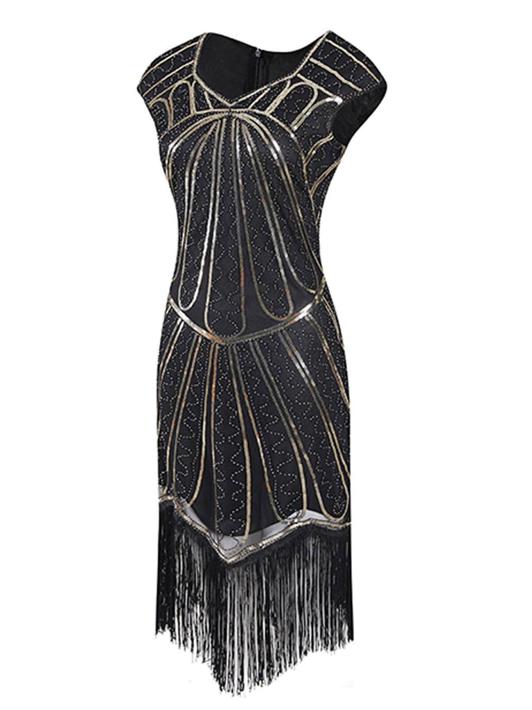 1920s Sequin Fringed Gatsby Dress — vintage elegance for the modern woman