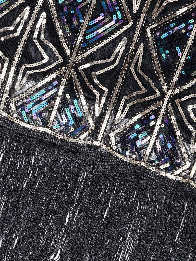 She slips into this 1920s Sequin Fringed flapper Dress and suddenly it's a 1920s daydream