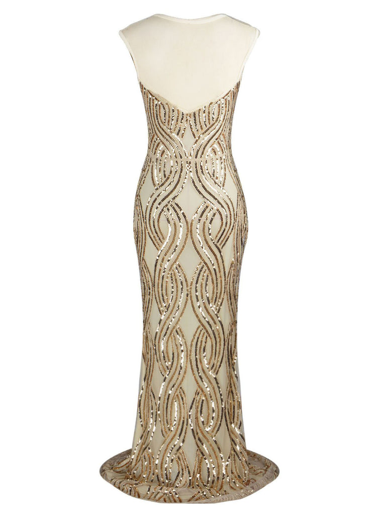 1920s Sequined Embellished Maxi Dress — vintage elegance for the modern woman