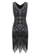 She slips into this 1920s Sequined Fringe Dress and suddenly it's a 1920s daydream