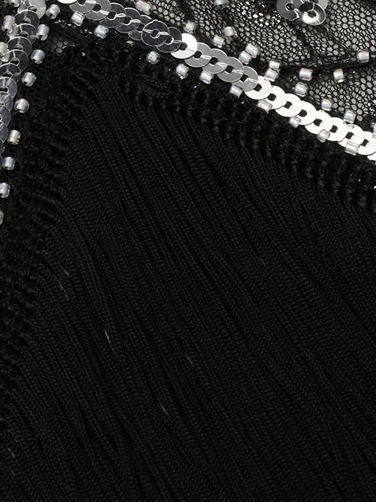 1920s Sequined Fringe Dress — a 1920s silhouette that turns sidewalks into runways