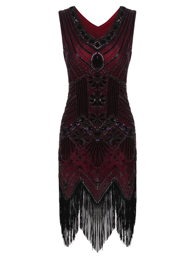 1920s Sequined Fringe Dress — a 1920s silhouette that turns sidewalks into runways