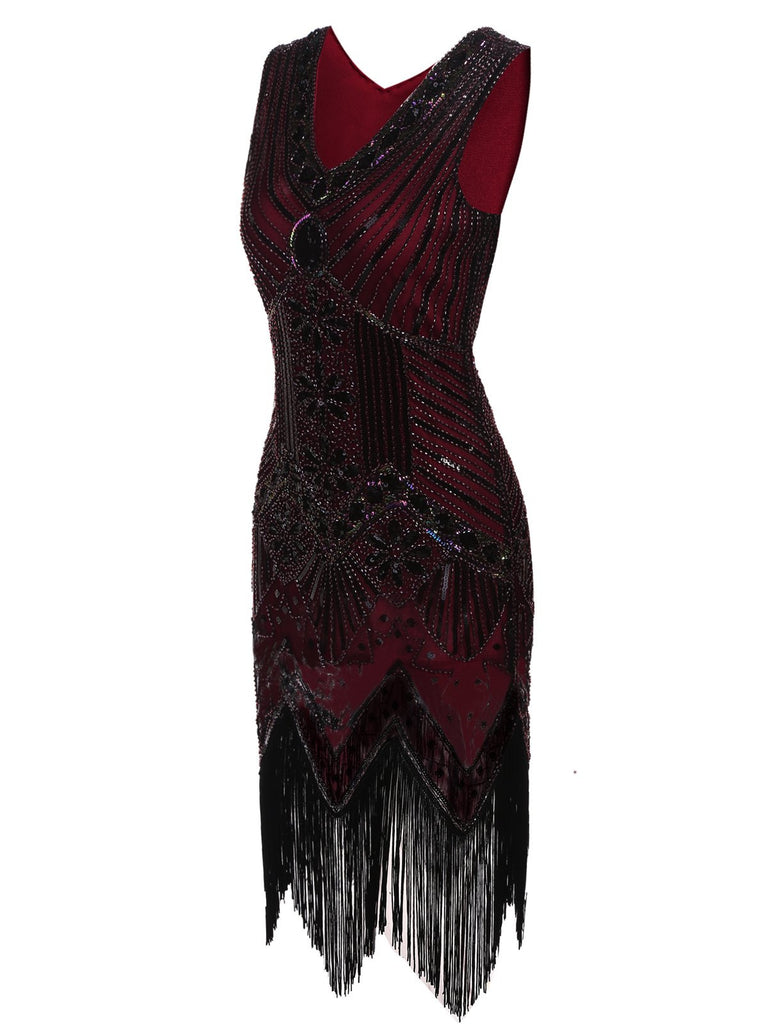 She slips into this 1920s Sequined Fringe Dress and suddenly it's a 1920s daydream