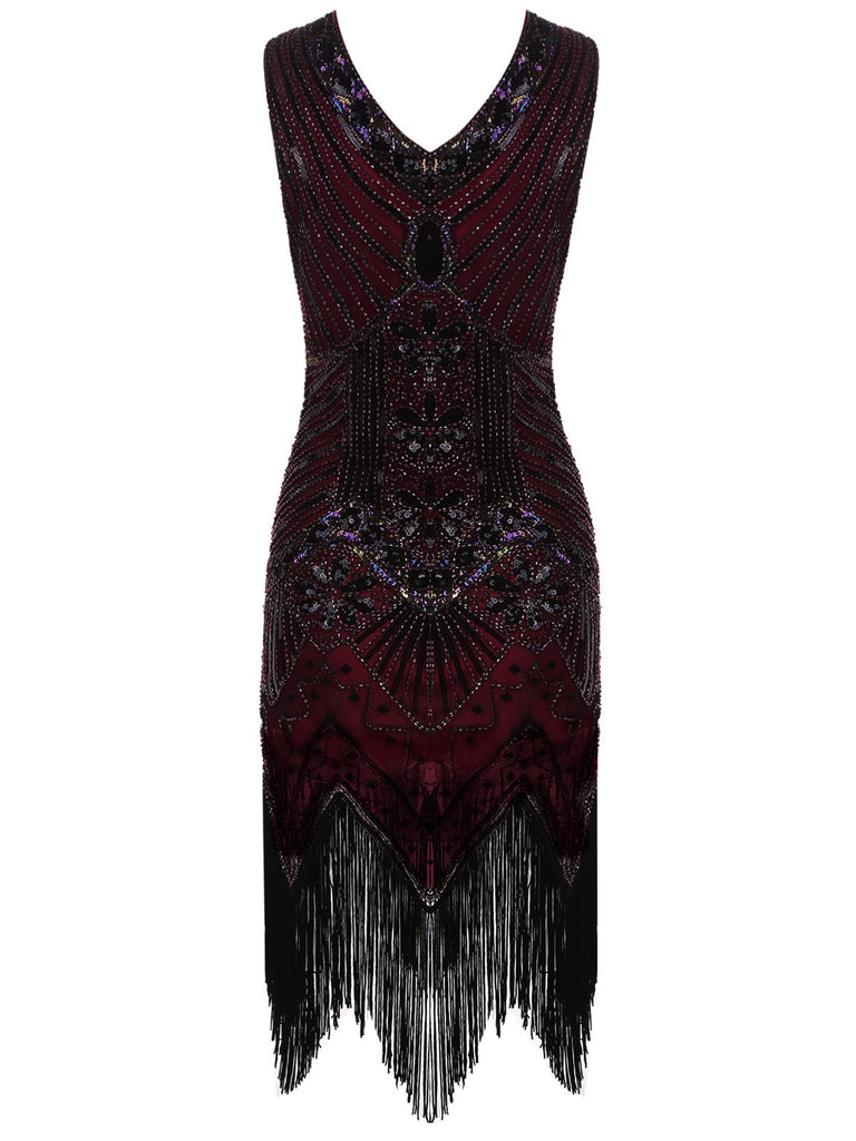 1920s Sequined Fringe Dress: where 1920s romance meets her modern spirit