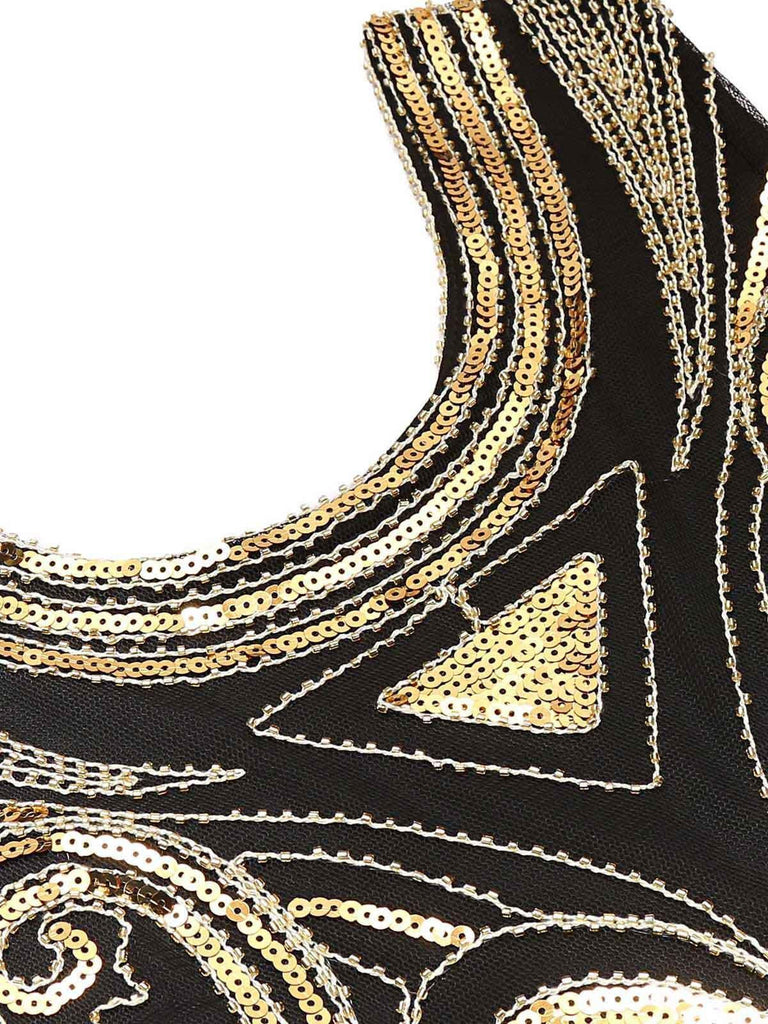 1920s Sequined Fringe Flapper Dress — vintage elegance for the modern woman