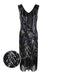 1920s Sequined Tassels Flapper Dress, classic 1920s style elegant retro fashion - Image 1