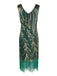 1920s Sequined Tassels Flapper Dress, classic 1920s style elegant retro fashion - Image 8