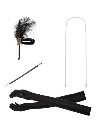 She adds this 1920s Vintage Jewelry Set and suddenly it's 1920s perfection