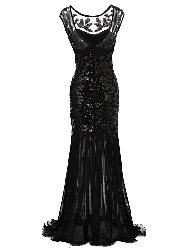 Buy Women's 1920s Sequin Mermaid Hem Maxi Long Formal Ball Gown Costume  Online in India - Etsy