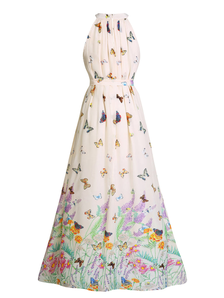 1930s Floral Butterfly Vintage Maxi Dress: timeless style reimagined