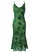 Green 1930s Floral Vintage Dress — vintage elegance for the modern woman
