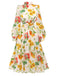 1930s Flower Long Sleeves Swing Dress — vintage elegance for the modern woman