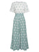 1930s Green White Splicing Polka Dot Jumpsuit: timeless style reimagined