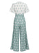 1930s Green White Splicing Polka Dot Jumpsuit: timeless style reimagined